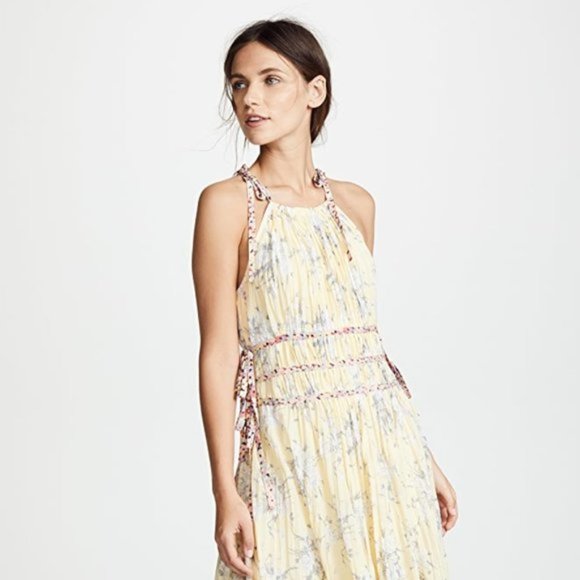 Rebecca Taylor Lemon Pleat Dress, Size 0 - Picture 2 of 4